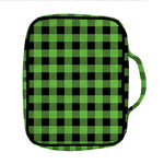 UFO Green And Black Buffalo Check Print Front Pocket Bible Bag