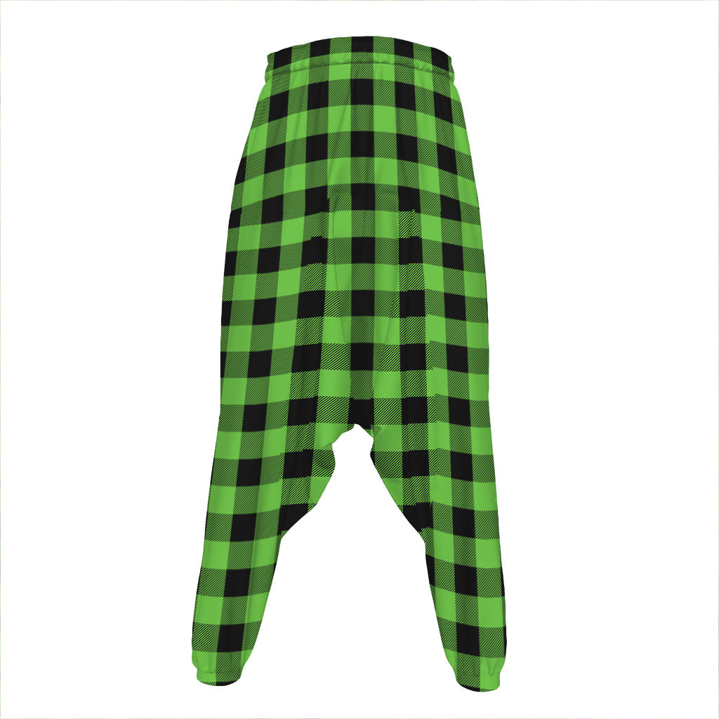 UFO Green And Black Buffalo Check Print Hammer Pants
