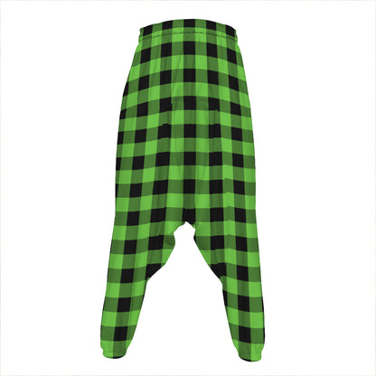 UFO Green And Black Buffalo Check Print Hammer Pants