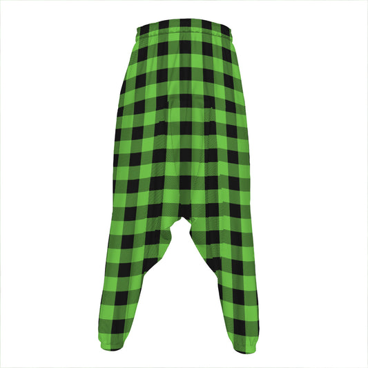 UFO Green And Black Buffalo Check Print Hammer Pants