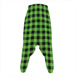 UFO Green And Black Buffalo Check Print Hammer Pants