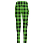UFO Green And Black Buffalo Check Print High-Waisted Pocket Leggings