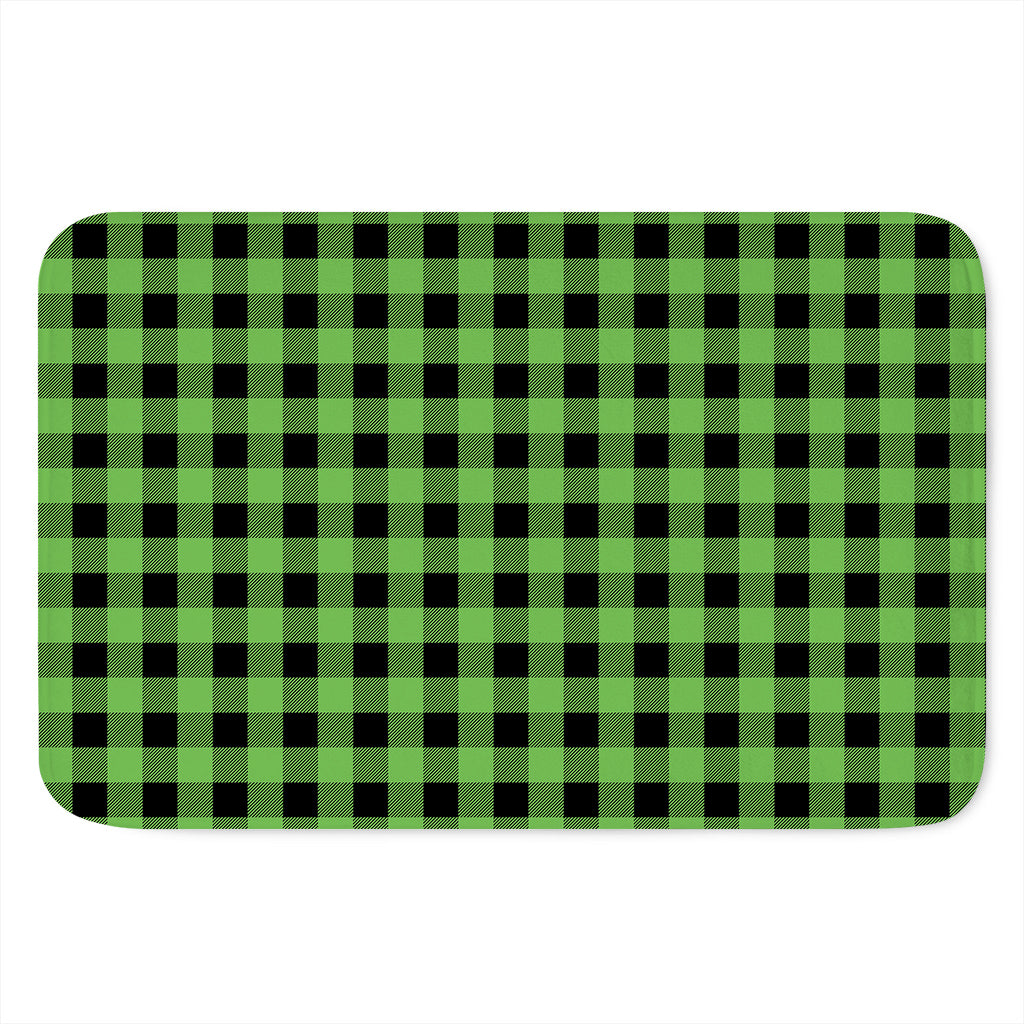 UFO Green And Black Buffalo Check Print Indoor Door Mat