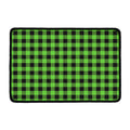 UFO Green And Black Buffalo Check Print Kitchen Mat