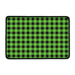 UFO Green And Black Buffalo Check Print Kitchen Mat