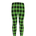 UFO Green And Black Buffalo Check Print Men's Leggings