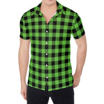 UFO Green And Black Buffalo Check Print Men's Shirt