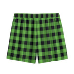 UFO Green And Black Buffalo Check Print Mesh Shorts