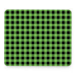 UFO Green And Black Buffalo Check Print Mouse Pad