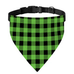 UFO Green And Black Buffalo Check Print Over The Collar Dog Bandana
