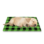 UFO Green And Black Buffalo Check Print Pet Cooling Mat Cover