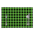 UFO Green And Black Buffalo Check Print Placemat