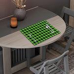 UFO Green And Black Buffalo Check Print Placemat