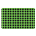 UFO Green And Black Buffalo Check Print Polyester Doormat