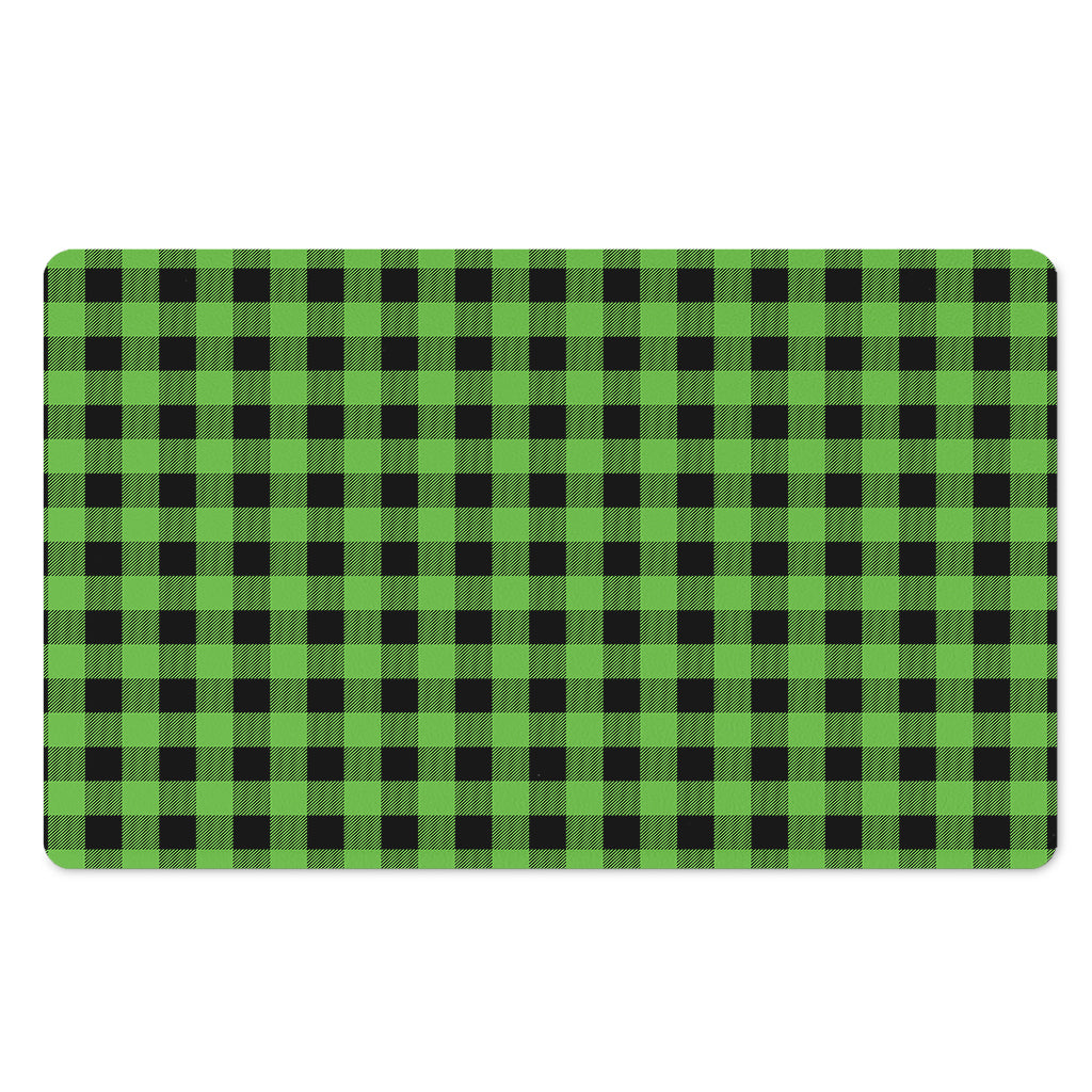UFO Green And Black Buffalo Check Print Polyester Doormat