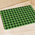 UFO Green And Black Buffalo Check Print Polyester Doormat