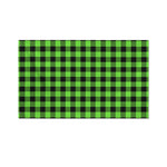 UFO Green And Black Buffalo Check Print Polyester Flag