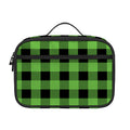 UFO Green And Black Buffalo Check Print Portable Lunch Bag