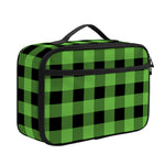 UFO Green And Black Buffalo Check Print Portable Lunch Bag