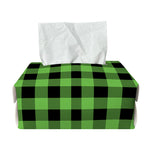 UFO Green And Black Buffalo Check Print Rectangle Tissue Box Cover