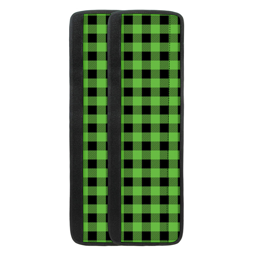 UFO Green And Black Buffalo Check Print Refrigerator Handle Covers