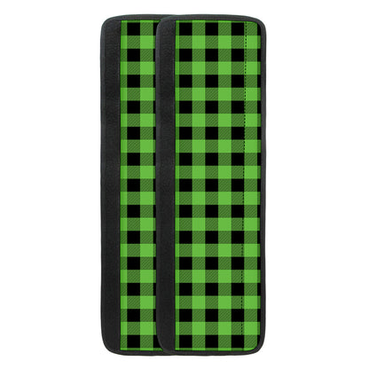 UFO Green And Black Buffalo Check Print Refrigerator Handle Covers