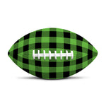 UFO Green And Black Buffalo Check Print Rugby Ball