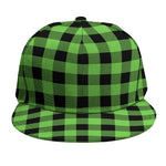UFO Green And Black Buffalo Check Print Snapback Cap