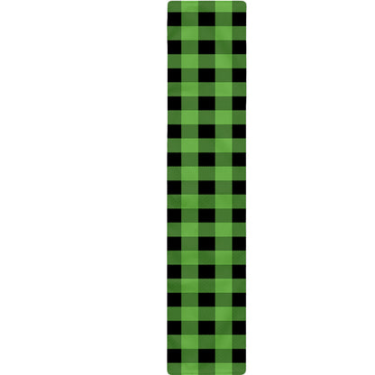 UFO Green And Black Buffalo Check Print Table Runner