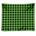 UFO Green And Black Buffalo Check Print Tapestry