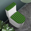 UFO Green And Black Buffalo Check Print Toilet Lid And Tank Cover Set
