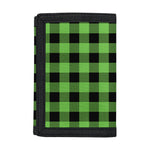 UFO Green And Black Buffalo Check Print Trifold Wallet