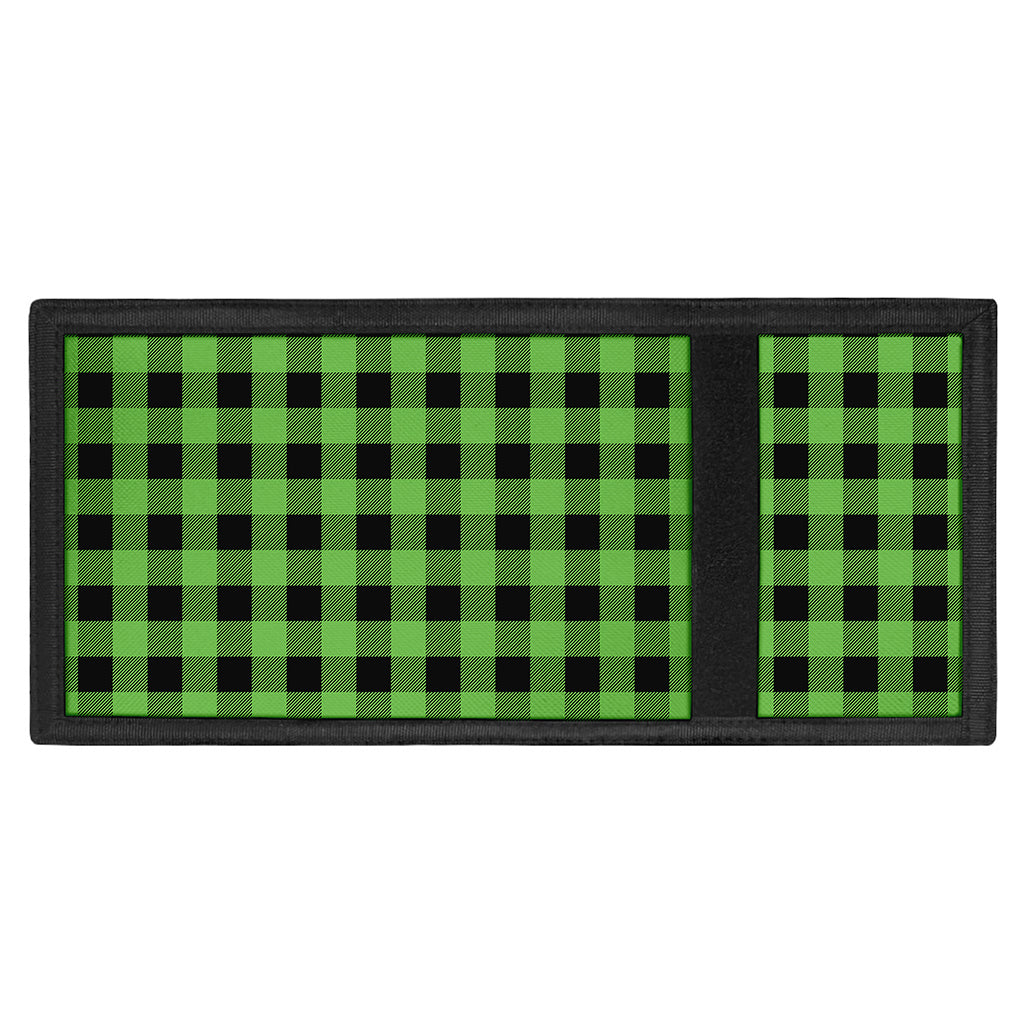 UFO Green And Black Buffalo Check Print Trifold Wallet