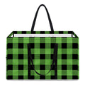 UFO Green And Black Buffalo Check Print Utility Tote Bag