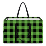 UFO Green And Black Buffalo Check Print Utility Tote Bag