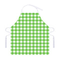 UFO Green And White Buffalo Check Print Adjustable Apron