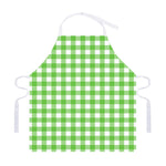 UFO Green And White Buffalo Check Print Adjustable Apron