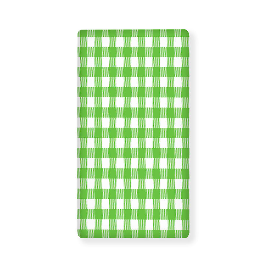 UFO Green And White Buffalo Check Print Baby Crib Sheet