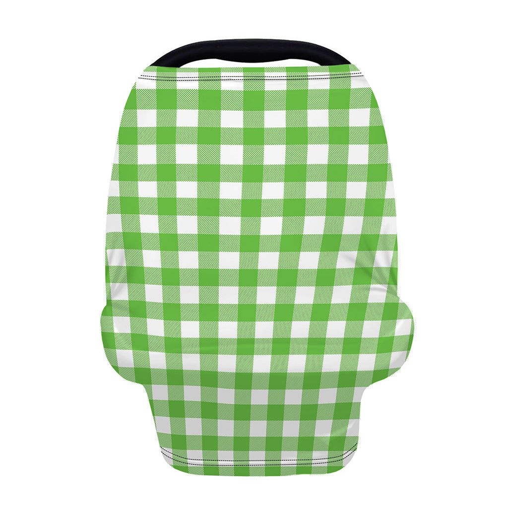 UFO Green And White Buffalo Check Print Baby Seat Cover