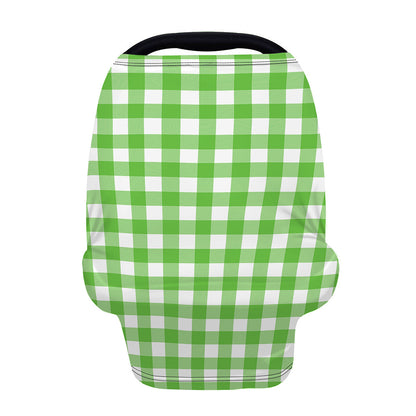 UFO Green And White Buffalo Check Print Baby Seat Cover