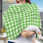 UFO Green And White Buffalo Check Print Baby Seat Cover
