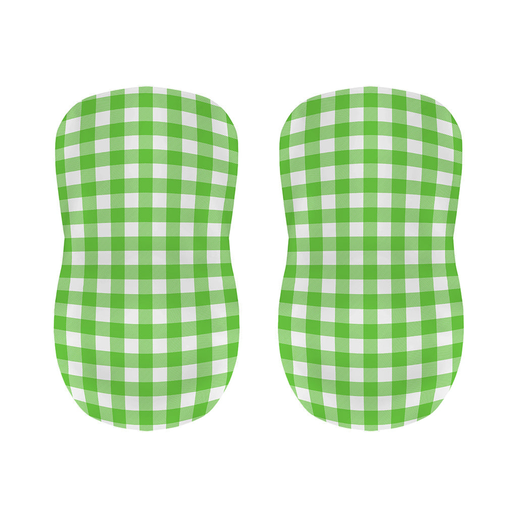 UFO Green And White Buffalo Check Print Bar Stool Covers