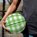 UFO Green And White Buffalo Check Print Basketball