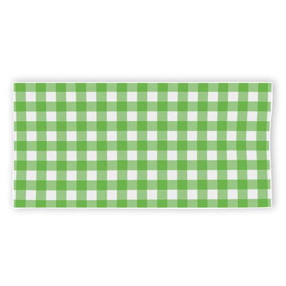 UFO Green And White Buffalo Check Print Beach Towel