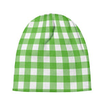UFO Green And White Buffalo Check Print Beanie