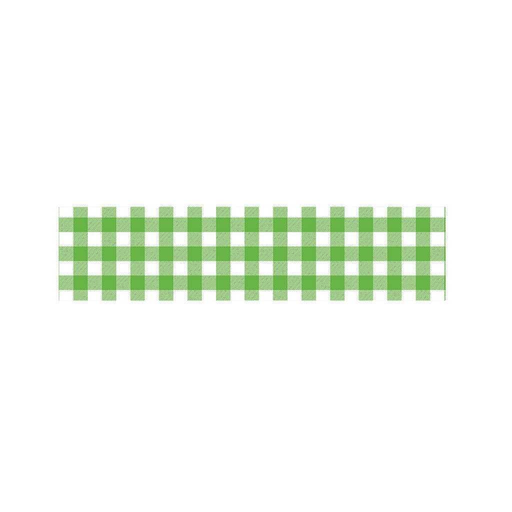 UFO Green And White Buffalo Check Print Bed Runner