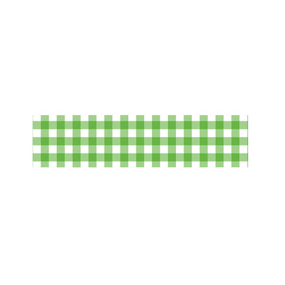 UFO Green And White Buffalo Check Print Bed Runner