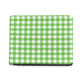 UFO Green And White Buffalo Check Print Bifold Wallet