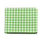 UFO Green And White Buffalo Check Print Bifold Wallet
