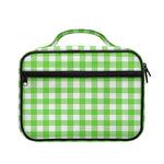 UFO Green And White Buffalo Check Print Briefcase Bible Bag